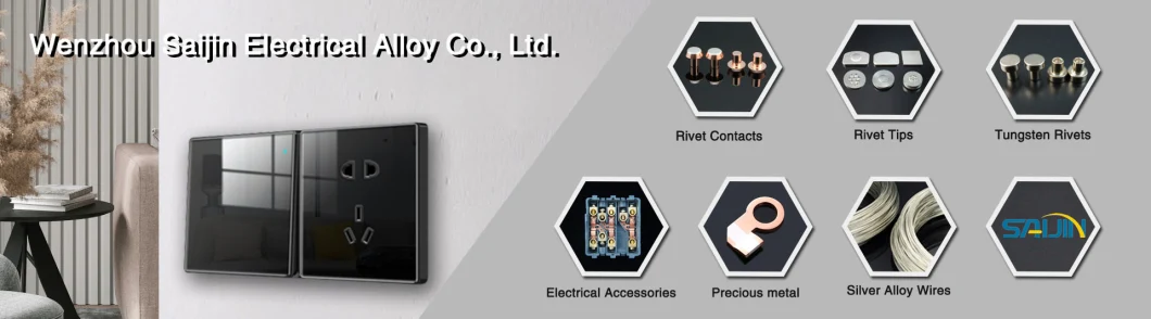 Electrical Equipment Silver Copper Contact Tips Bimetal Contact Buttons Metal Contact Point for Relays