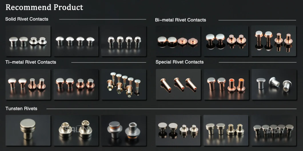 Bimetal Plum Blossom Contact Buttons Contact Silver Tips for Controllers Electrical Point for Breakers