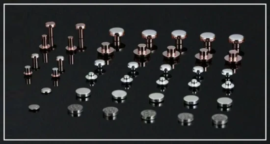3mm Bimetal Agni Silver Nickel Copper Alloy Electrical Contact Rivets for Switches