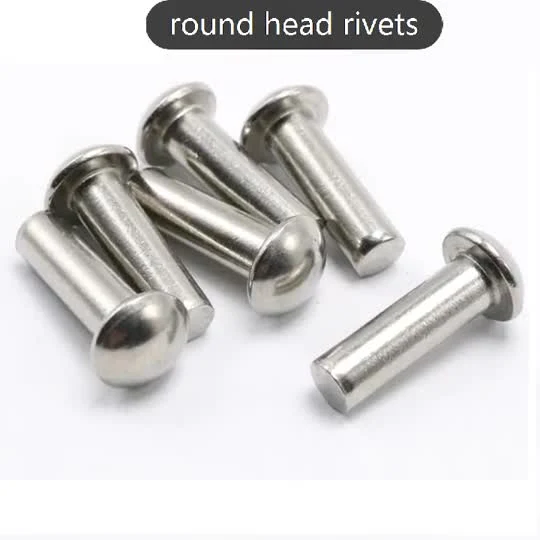 Full Thread Plastic Dome Contact Silver Round Solid Rivet Round Head Rivet Solid Rivet Blind Rivet