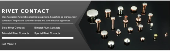 Trimetal Contact Rivet / Silver and Copper Alloy Rivet Contact / Metal Rivet