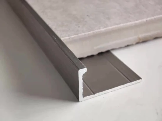 L Shape Aluminum Alloy Tile Profiles Brushed Mill Bright Silver